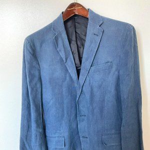 Ralph Lauren Blue Linen Blazer